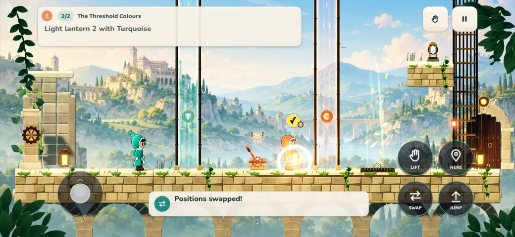 Pair Play: Two Lanterns gameplay on iPhone — scene 2